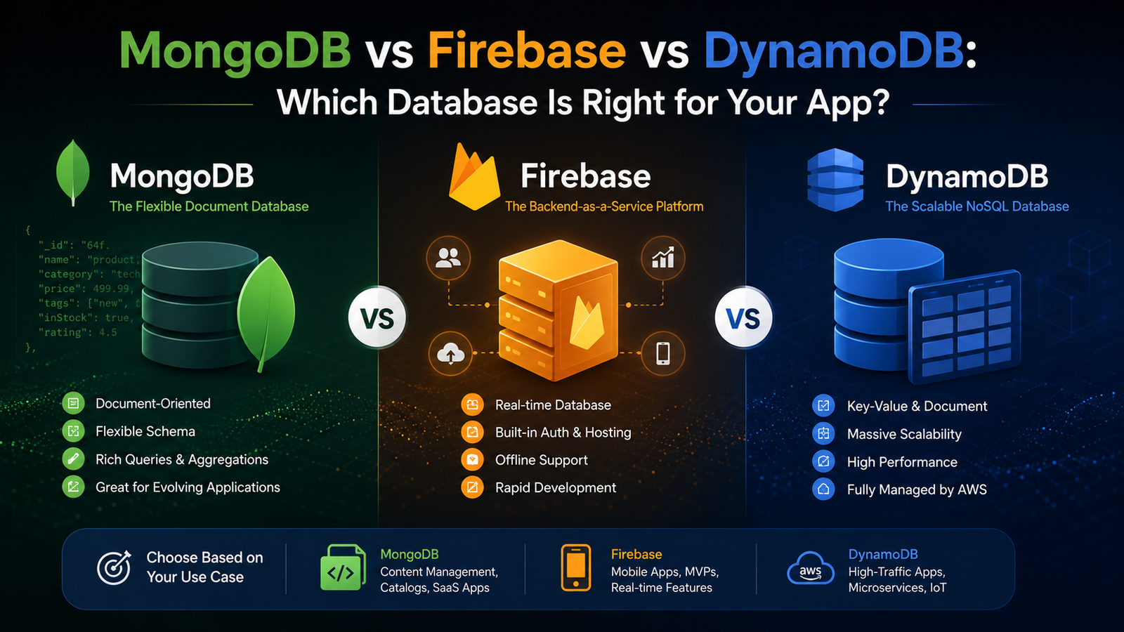 MongoDB vs Firebase vs DynamoDB